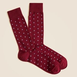 New Dotted Critter Socks, Aged Burgundy, One Size